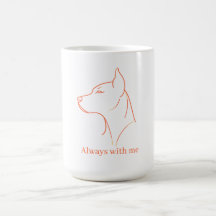 Minimalistische Dobermann-Linienkunst personalisie