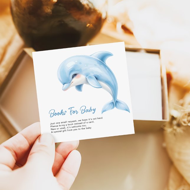 Minimalistische Dolphin-Babydusche Begleitkarte (Von Creator hochgeladen)