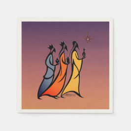 Minimalistische Drei Weisen Serviette