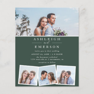 Minimalistische Dunkelgrüne Hochzeit