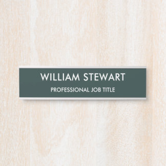Minimalistische dunkelgrüne Mitarbeiterstatuszeich Türschild