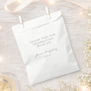 Minimalistische dunkle Seite Green Script Custom V Geschenktütchen