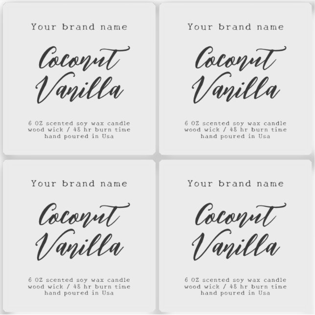 Minimalistische durchsichtige, einfache Verpackung Aufkleber (Vorderseite)