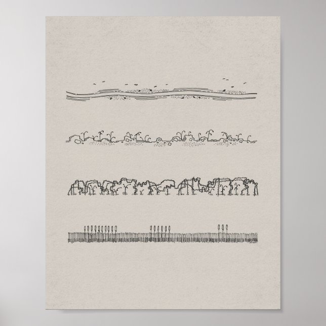 Minimalistische Duschparabel - Matthew 13 Poster (Vorne)