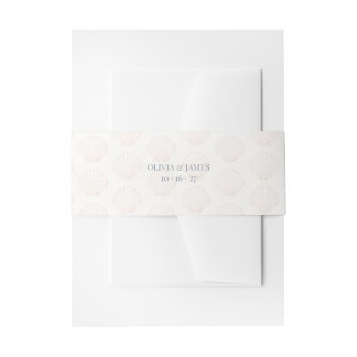 Minimalistische Dusty Blue-Meeresschnecken-Küstenh Einladungsbanderole