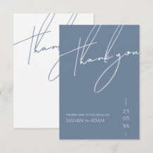 Minimalistische Dusty Blue Script Typografy Weddin