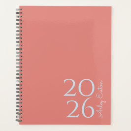 Minimalistische Dusty Rose Custom Personal Monthly Planer