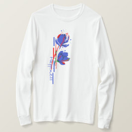 Minimalistische dynamische Blume T-Shirt