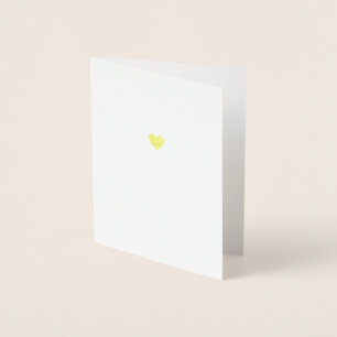 Minimalistische echte Goldfolie Herz Liebes-Grußka Folienkarte