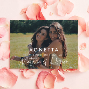 Minimalistische Ehrenmatron Danke Karte