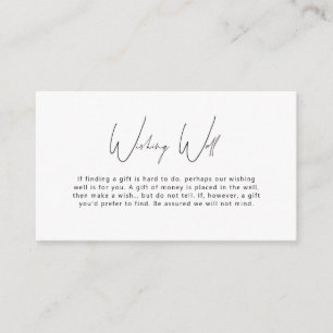 Minimalistische Einfach-Wunschgehäuse-Karte Begleitkarte