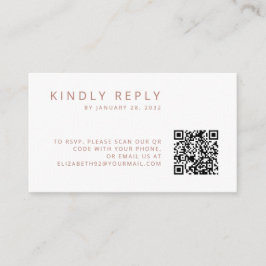 Minimalistische einfache alte Rose QR Code UAWG Begleitkarte