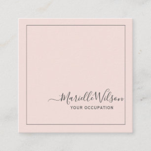 Minimalistische Einfache Berufliche Typografie-Ros Quadratische Visitenkarte