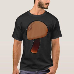 Minimalistische einfache Brown Mushroom Food in Fo T-Shirt