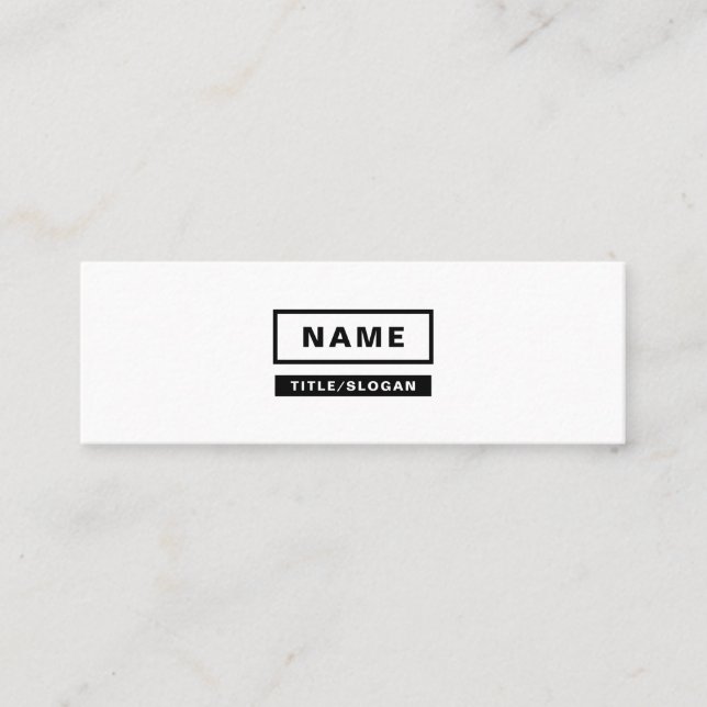 Minimalistische einfache einfarbige mini visitenkarte (Vorderseite)