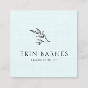 Minimalistische, einfache Hand gezogene Baumzweig Quadratische Visitenkarte