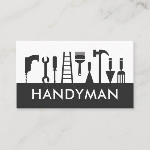 Minimalistische einfache Handwerker-Werkzeug-Silho Visitenkarte