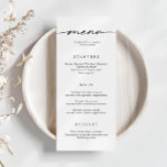Minimalistische Einfache Hochzeitkarte Menükarte<br><div class="desc">Diese Minimalistische All In One Collection wurde speziell für Hochzeitsmenüs konzipiert und zeichnet sich durch ein übersichtliches und einfaches Layout mit klassischem Schriftart aus. Für eine erweiterte Anpassung dieses Designs, z.B. das Ändern des Layouts, des Schriftartes oder der Textgröße, klicken Sie bitte auf den obigen Button "KENNEN". Bitte kontaktieren Sie...</div>
