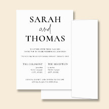 Minimalistische einfache Hochzeitseinladung