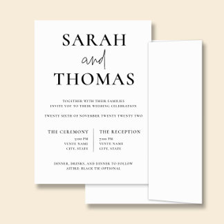 Minimalistische einfache Hochzeitseinladung Einladung