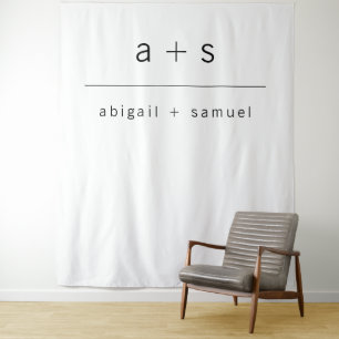 Minimalistische einfache Hochzeitskulisse Wandteppich