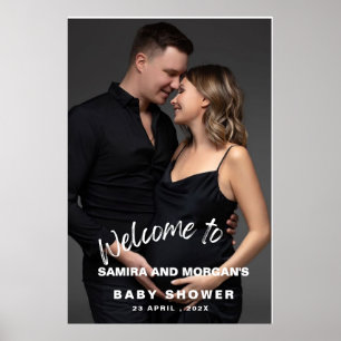 Minimalistische einfache moderne Baby-Shower-Foto Poster
