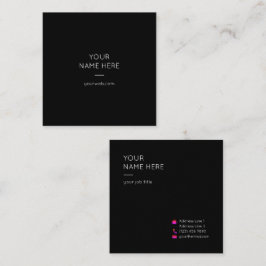 Minimalistische einfache moderne quadratische quadratische visitenkarte