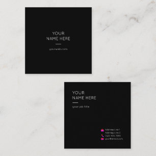 Minimalistische einfache moderne quadratische quadratische visitenkarte