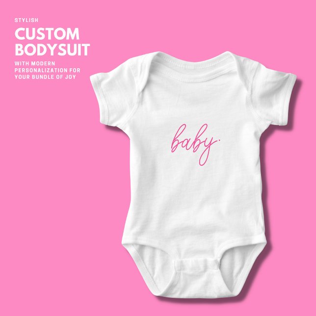 Minimalistische, einfache Niedliche Pink-Schwanger Baby Strampler (Von Creator hochgeladen)