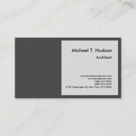 Minimalistische einfache Schlichte Architektur Gra Visitenkarte