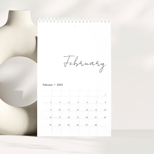 Minimalistische einfache Schreibmonate Kalender (Von Creator hochgeladen)