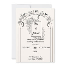 Minimalistische Einfache Schwarz-Weiß-Hochzeit