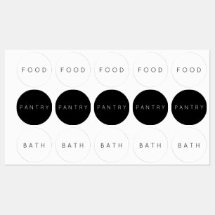 Minimalistische einfache Schwarz-weiße Typografie Etiketten