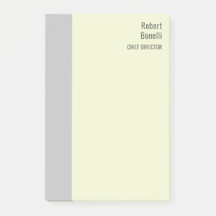 Minimalistische einfache Signatur Cream Grey Moder Post-it Klebezettel