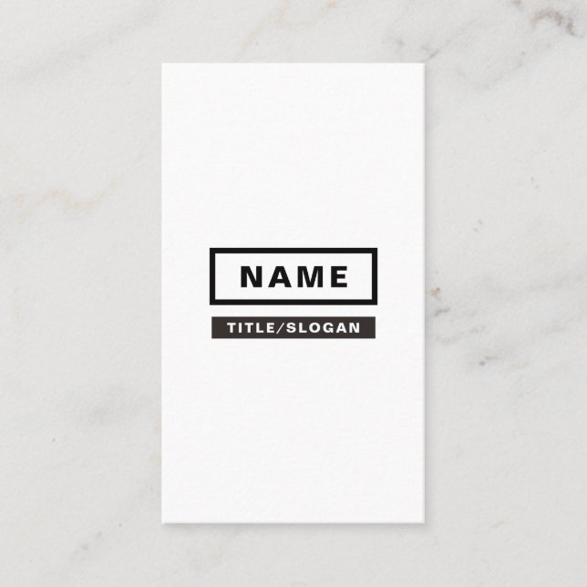 Minimalistische einfache vertikale Geschäfts-Karte Visitenkarte (Vorderseite)