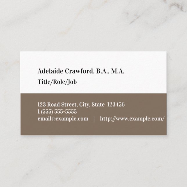 Minimalistische, einfache Visitenkarte (Vorderseite)