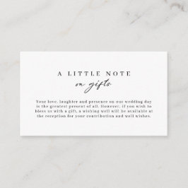 Minimalistische einfache Wünsche Gut Hinweis auf G Begleitkarte