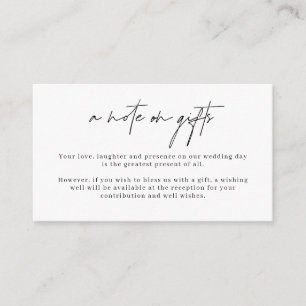 Minimalistische einfache Wünsche Gut Hinweis auf G Begleitkarte