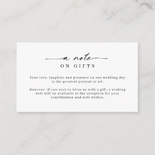 Minimalistische einfache Wünsche Gut Hinweis auf G Begleitkarte