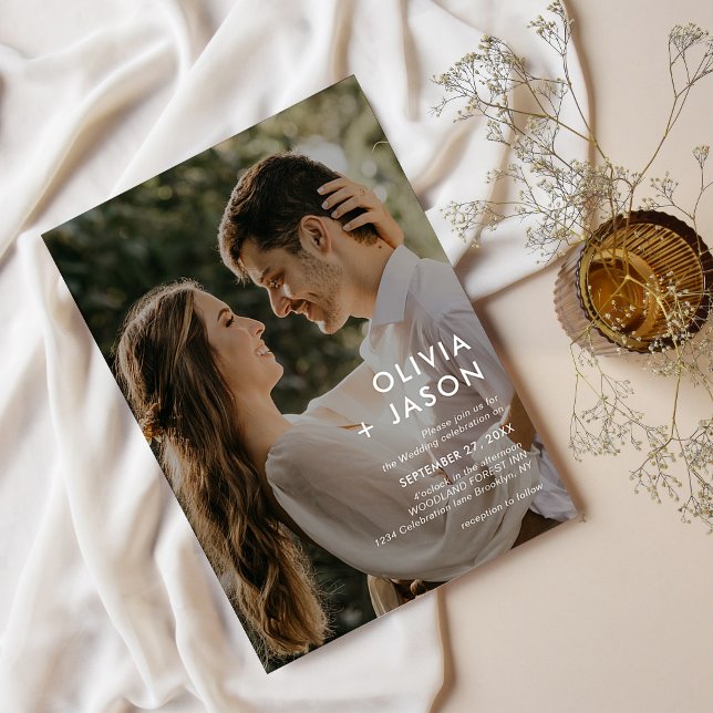 Minimalistische Einfache zeitgenössische Foto Hoch Einladung (Von Creator hochgeladen)