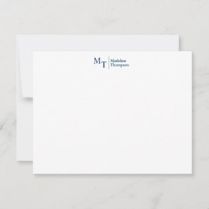 Minimalistische einfache Zwei-Initial-Split-Linie  Mitteilungskarte
