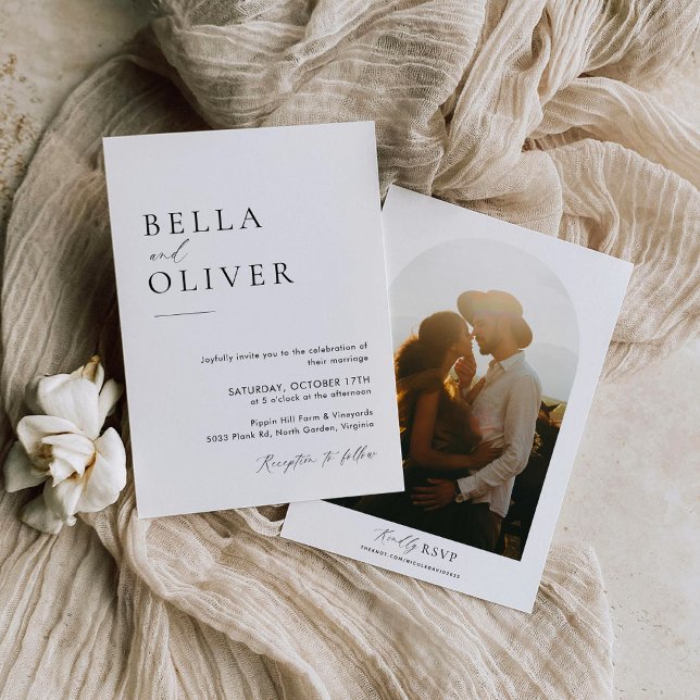 Minimalistische Einladung mit Foto (Von Creator hochgeladen)