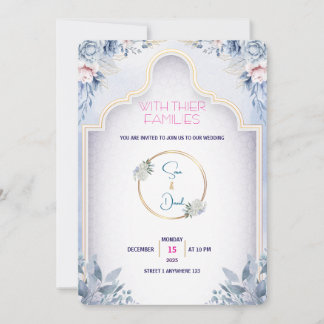 Minimalistische Einladung zur Hochzeit