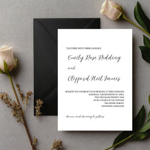 Minimalistische Einladung zur Hochzeit