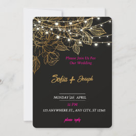 Minimalistische Einladung zur Hochzeit