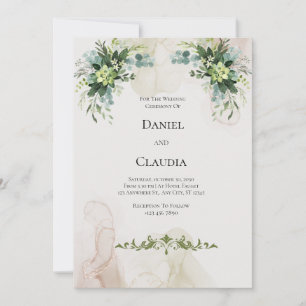 Minimalistische Einladung zur Hochzeit von Brauncr