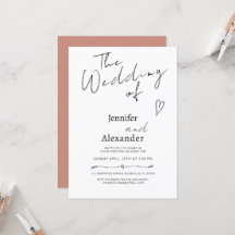 Minimalistische Einladung zur Hochzeitsfeier