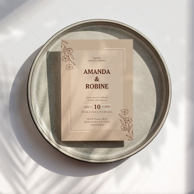 Minimalistische Einladung zur rustikalen Hochzeit (Von Creator hochgeladen)