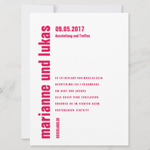 Minimalistische Einladungen