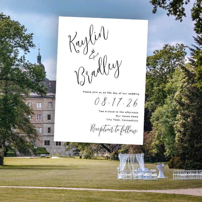 Minimalistische Einladungen für Hochzeiten (Von Creator hochgeladen)